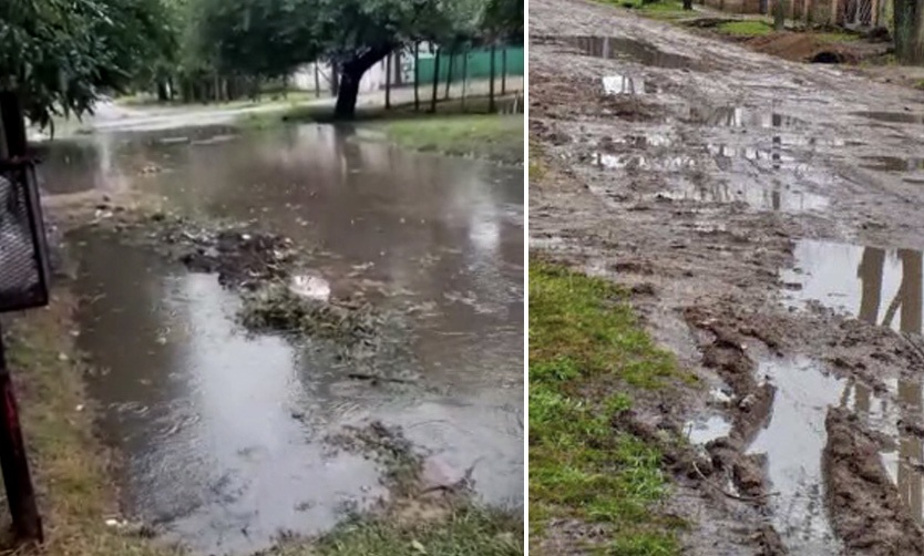 Vecinos piden arreglos en calles de un barrio de Del Viso