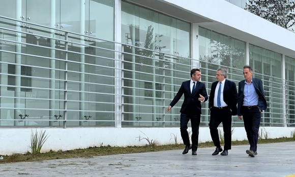 El Presidente Alberto Fernández recorrió el edificio del Hospital Central de Pilar