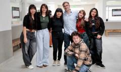 Achával acompañó el cierre del ciclo lectivo en una Escuela Secundaria de Lagomarsino