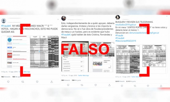 Los telegramas con errores no implican que haya habido fraude electoral