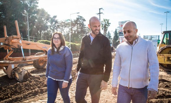 Dietrich y Ducoté supervisaron obras de asfalto en colectoras de la autopista