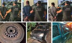 Tres detenidos acusados de robar autos estacionados