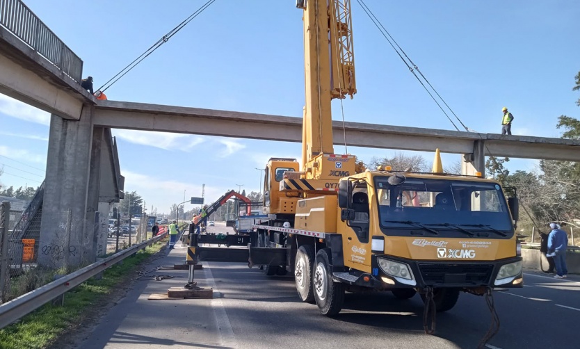 Comenzaron las obras de reposición del puente de la Ruta 8