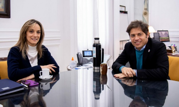 Kicillof analizó con Malena Galmarini las obras de AySA en la provincia