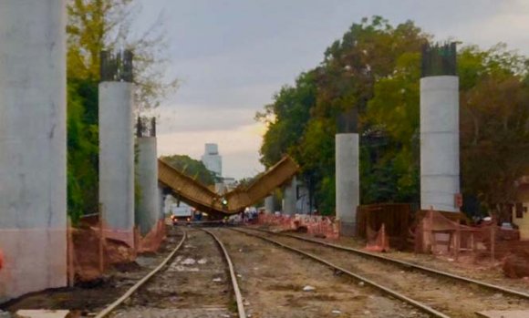 Por un derrumbe, el tren San Martín no llega a Retiro