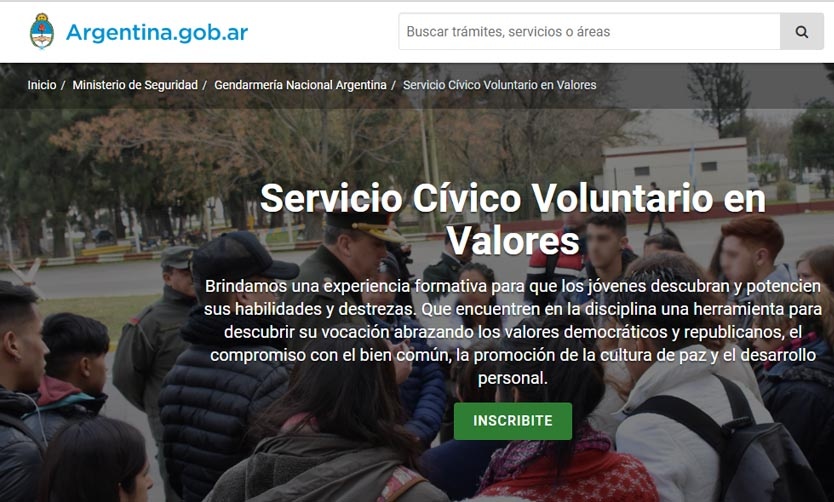 El Gobierno abrió la inscripción del Servicio Cívico Voluntario para jóvenes