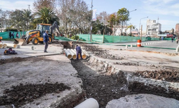 Avanzan las obras para prevenir inundaciones en el centro de Pilar