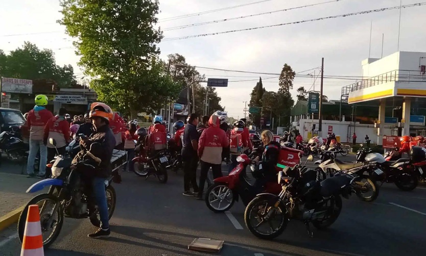 Trabajadores de Pedidos Ya reclamaron patrullaje y luminarias