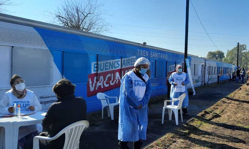 El Tren Sanitario llegó a la Estación de Pilar del ferrocarril San Martín