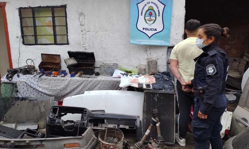 La Policía desbarató un desarmadero