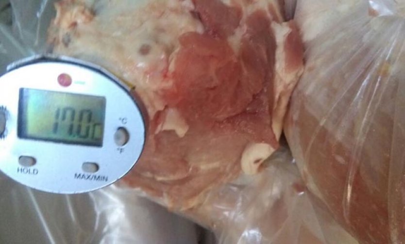 Más de 500 kilos de cerdo en mal estado decomisados; tenían como destino un supermercado chino