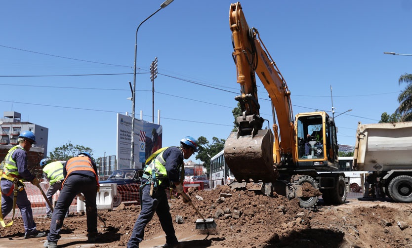 Tren San Martín: avanza la construcción de un nuevo paso bajo nivel