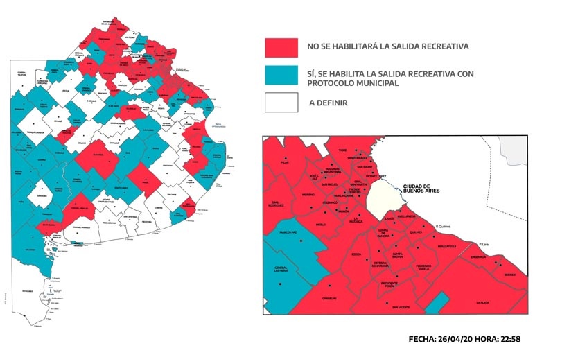 Kicillof explicó en qué municipios se autorizarán salidas recreativas